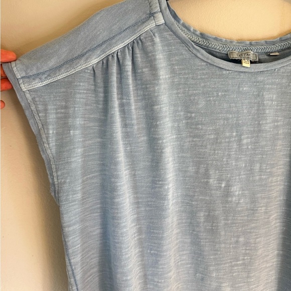 FatFace Sky Blue Relaxed Fit Capped Sleeve Women’s Casual T-Shirt Size 14 - Picture 4 of 5